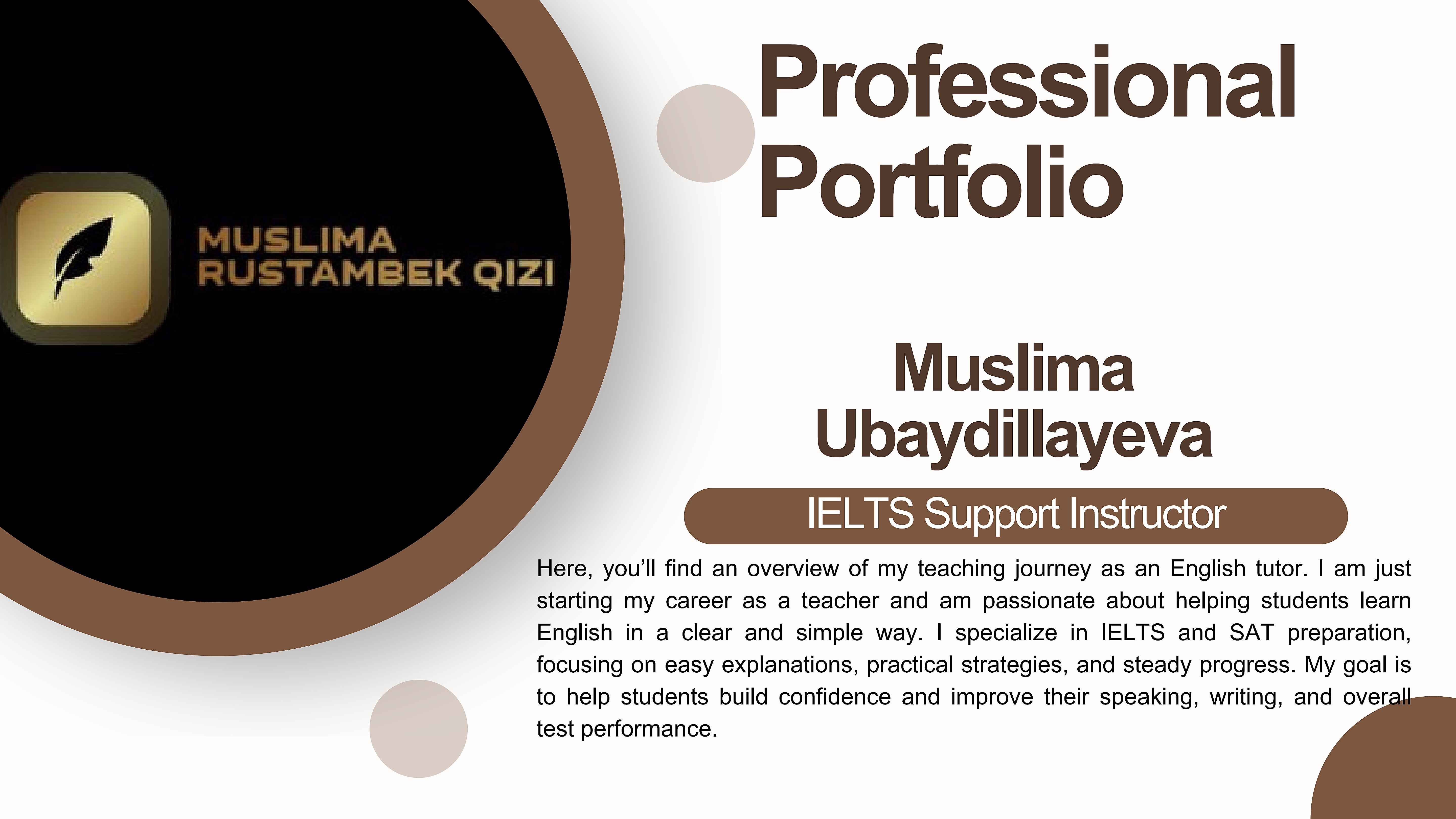 Portfolio cover